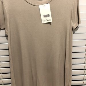 MaxMara beautiful taupe/gray shimmer top new w tags, perfect with leather pant